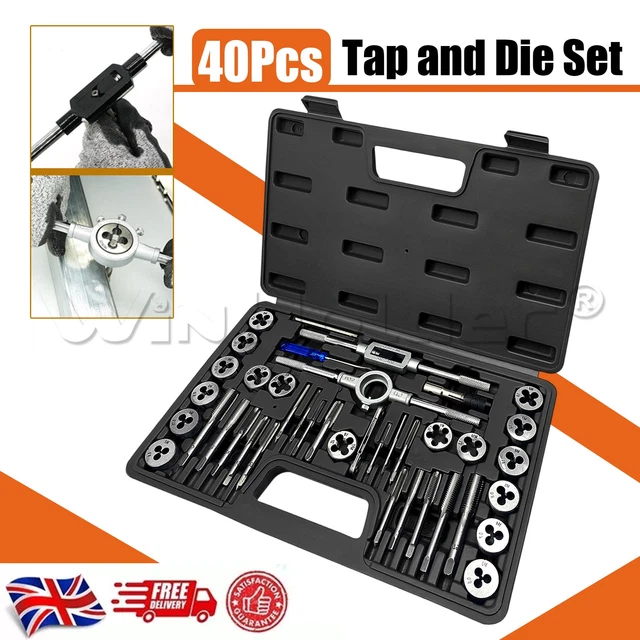 AB Tools Whitworth Tap And Die Set – 23pc BSW British Standard, Alloy Steel – TE106