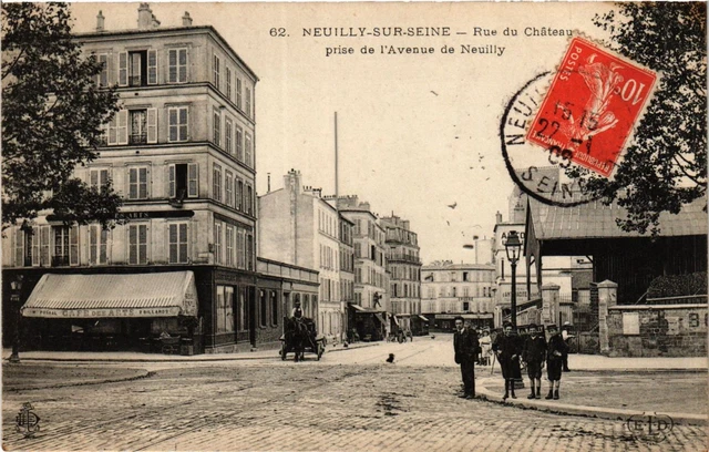 CPA AK NEUILLY-sur-SEINE Rue du Chateau taken from l'Avenue de Neuilly (413866)