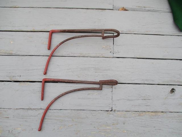 Antique 1800's  Equestrian Hand Forged Iron Tack & Tool Wall Rack