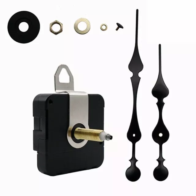 Wall Clock Replacement Parts Kit with Metal Hands and Large Torque Mechanism