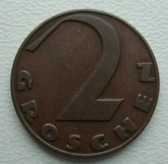 Austria 2 Groschen 1925 Bronze Coin S10