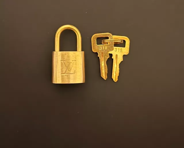 LOUIS VUITTON Lock & Key set Padlock brass