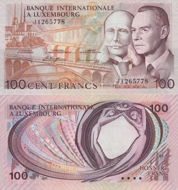 Luxembourg 100 Francs 1981 P 14A UNC