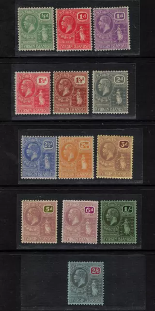 British Virgin Island 1922-28 King George And St. Ursula Scott#53-65 P:14Mh/Muh