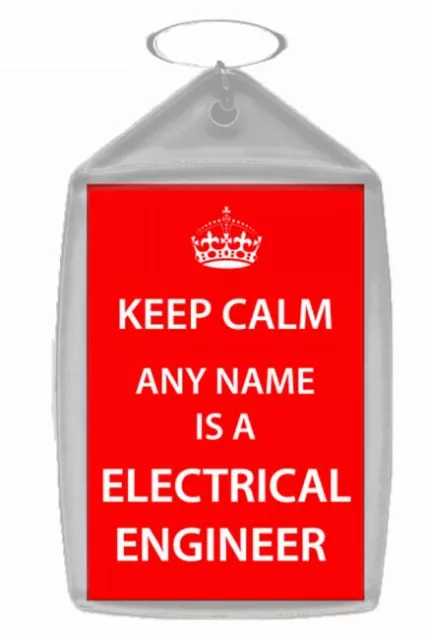 Electrical Engineer Personalised Keep Calm Keyring
