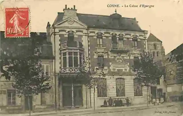 58 - Cosne Cours sur Loire - La Caisse d'Epargne - Anim�e - CPA - Voir Scans Rec
