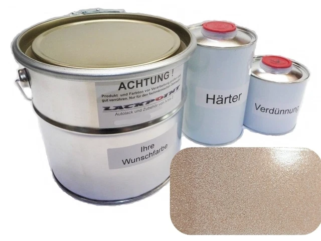 Lot De 5 Litres Peinture 2K Voiture - Violet Foncé Métallisé Mat - Vernis Inclus - Neuf