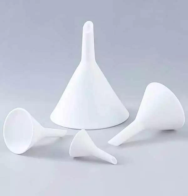Liquid separation short stem Laboratory PTFE cone funnel triangle funnels