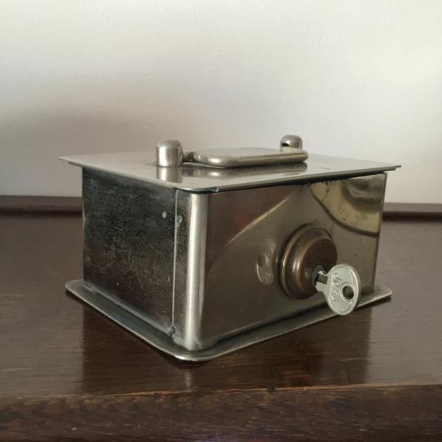 Joma Caja Fuerte Safe Box Small With Key Solid Steel Antiquity