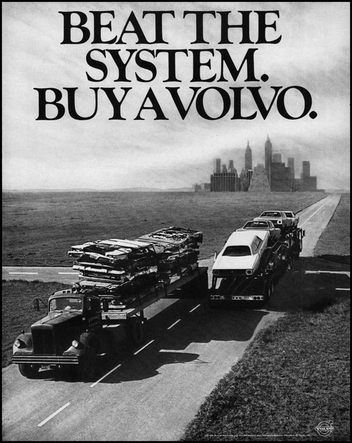 1971 Volvo Car models crushed & hauled other mfg cars retro photo print ad LA3