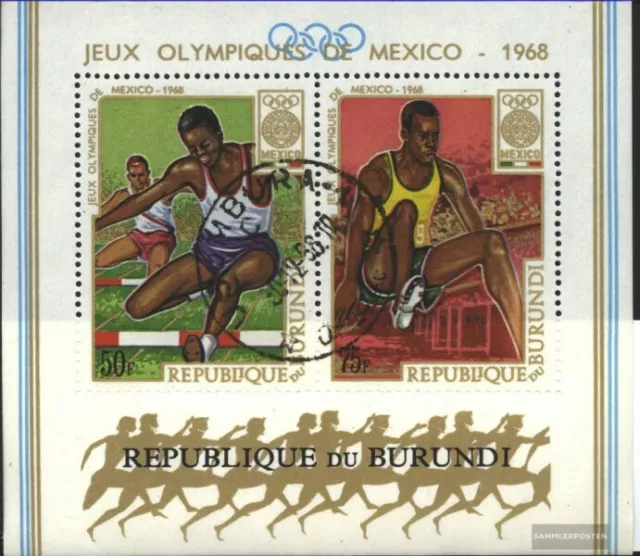 Burundi Block29A (kompl.Ausg.) gestempelt 1968 Olymp. Sommerspiele