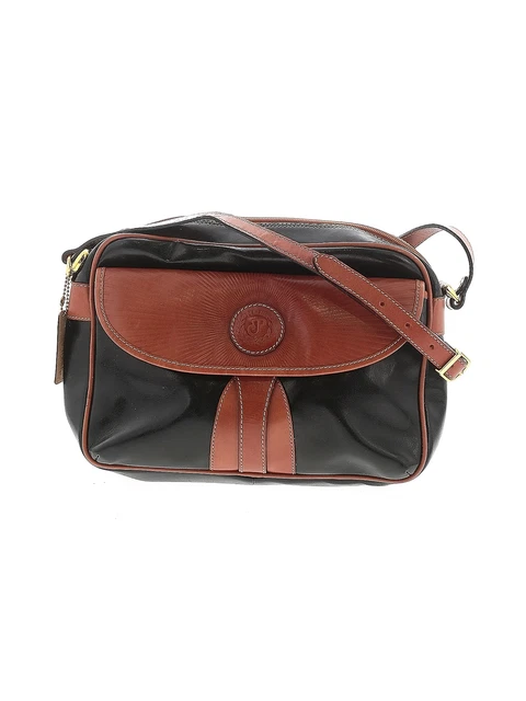 Perlina Women Black Leather Crossbody Bag One Size