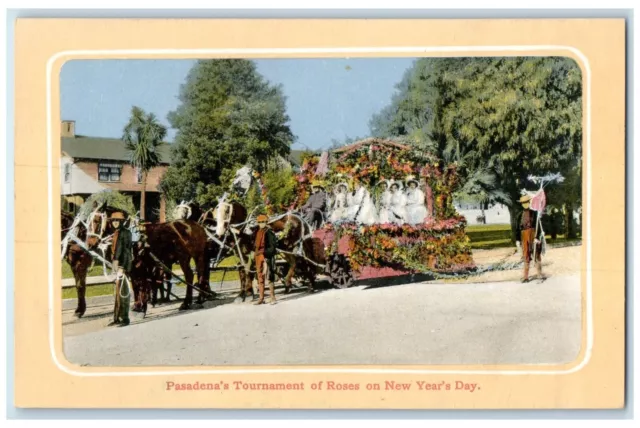 c1910 Pasadena Tournament Roses New Years Day Los Angeles California CA Postcard
