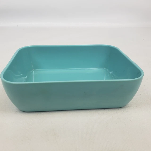 Vintage 1970's Melmac Nabisco Shredded Wheat Bowl Turquoise 6 x 4-3/4 inch