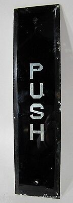 PUSH Old Bevel Edge Reverse Glass Door Plate Sign Architectural Hardware ROG 2