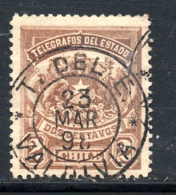 Chile Telegrafos derecho de Tasa Fija 20 centavos Used (A752)