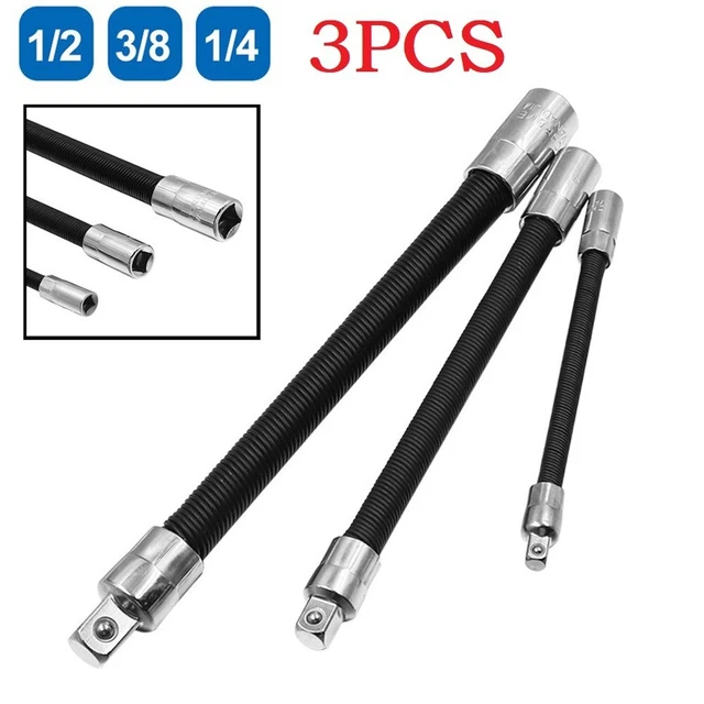 Rallonge Flexible Pour Clé à Douille 3/8" - Tige D'extension En Acier Carbone, Longueur 20 Cm