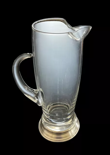 Vintage Wallace Sterling Martini Pitcher With Sterling Base W-392 Silversmiths