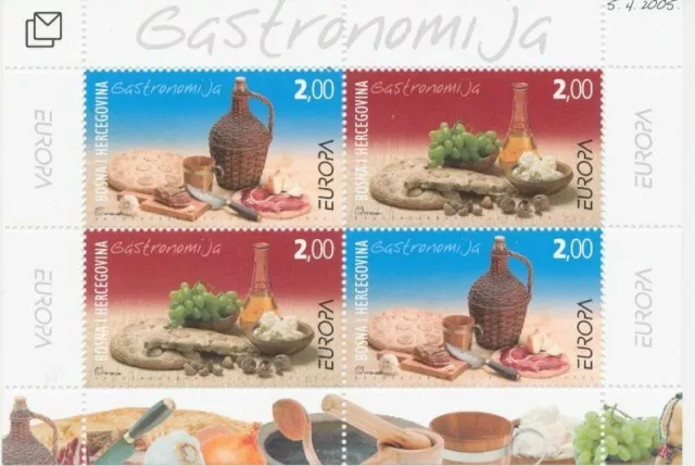 2005 EUROPA CEPT, Bosnia Erzegovina Croata Minifoglio "Gastronomia" MNH**