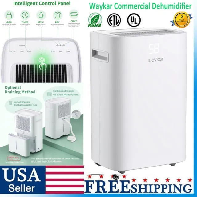 6500 Sq. Ft Most Efficient  Energy Star Dehumidifier For Large Rooms & Basements