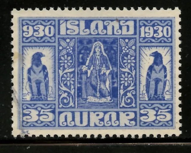 ICELAND 160, 1930 35a MUJER ICELAND, USADO (ICE438)