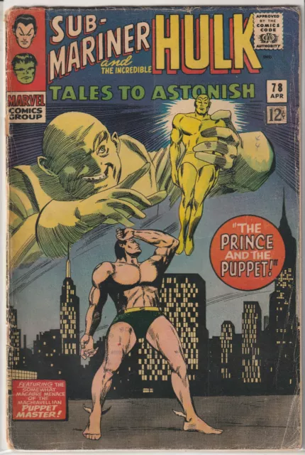 Tales To Astonish #78 Prince Namor, The Sub-Mariner - Marvel Comics 1966