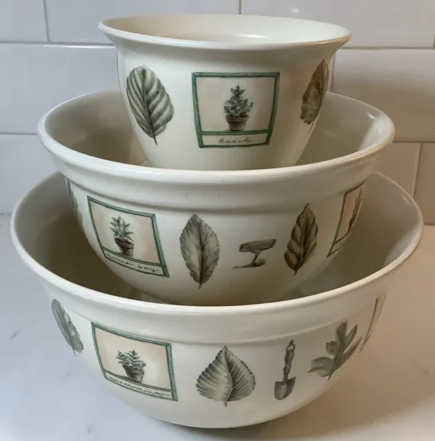 Naturewood by Pfaltzgraff 3 pc Set Nesting Mixing Bowls