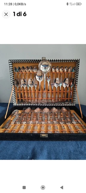 Set Posate Completo Argento 800, 51 pezzi