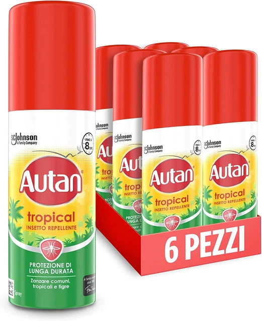 Tropical Mini Spray Antizanzare Contro Zanzare Comuni, Tigre E Tropicali, Insett