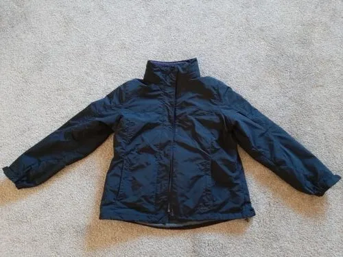 Women's Petite Large Eddie Bauer Black Winter Coat Jacket - removable liner