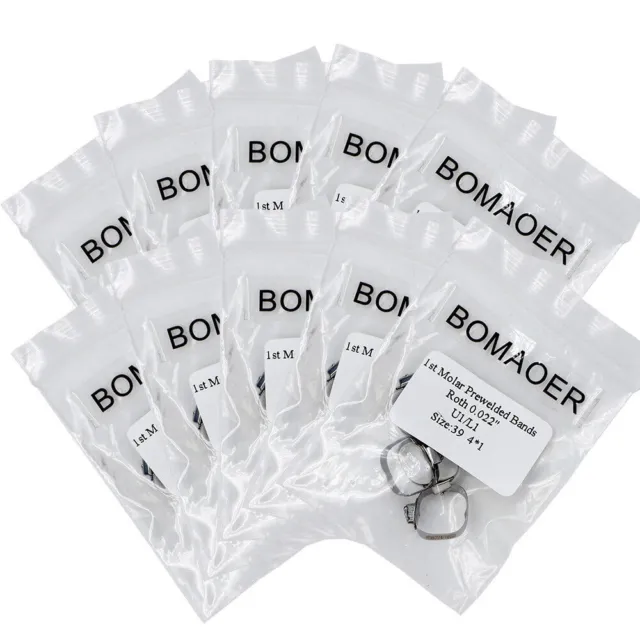 5-100 packs Dental Orthodontic Roth Buccal Tube Bands for first molar 0.022" 39#