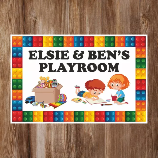 Kids Playroom / Kids Bedroom Door Sign Personalised With Any Name