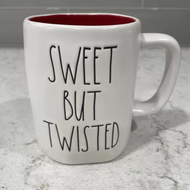 SWEET BUT TWISTED Mug Rae Dunn RED INSIDE Christmas Holiday Coffee Cup New