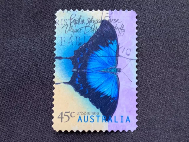 1998 Australia Butterflies 45C Ulysses Butterfly Peel & Stick Stamp - Used