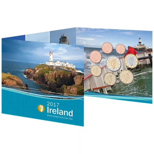 Irland Euro-Kurssatz Leuchtturm 2017 - 8 Münzen - in Blisterkarte - ST