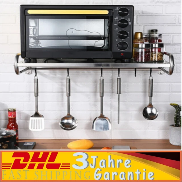 Supporti Per Microonde Da Parete | 2 Pezzi In Acciaio Inox | Con Viti E Gommini - Foto 7