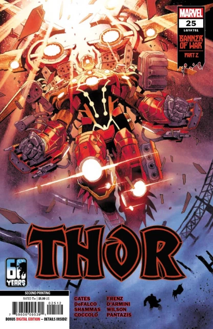 Thor #25 Coccolo 2nd Printing Variant Marvel Comics 2022 NM+