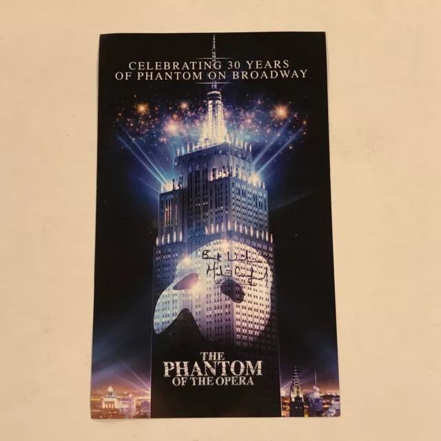 Michael Crawford " Phantom of the Opera " HAND SIGNED 30th Anniversary Flyer