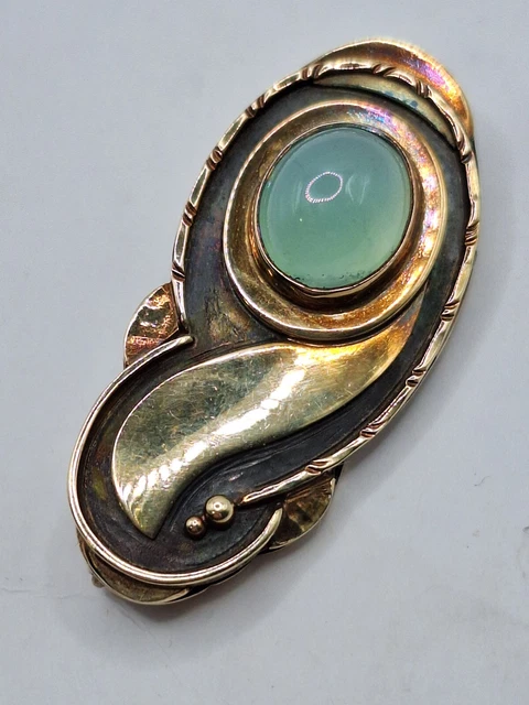 Broche Ancienne En Or Jaune 18 Carats Avec Rubis - Occasion - Bijou Vintage