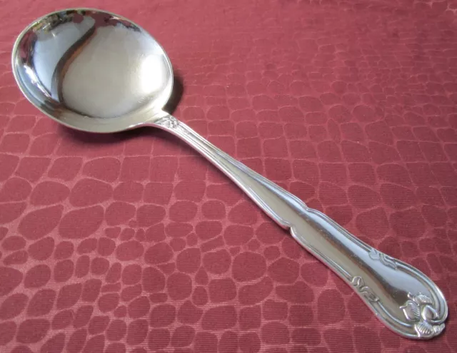 PRIMA Silverplate Serving Spoon Floral Pattern Sweden No Monograms            JU