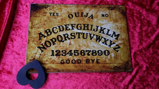 Wooden  Ouija Board Magic Old London Thames & Planchette spirit ghost hunt weeja