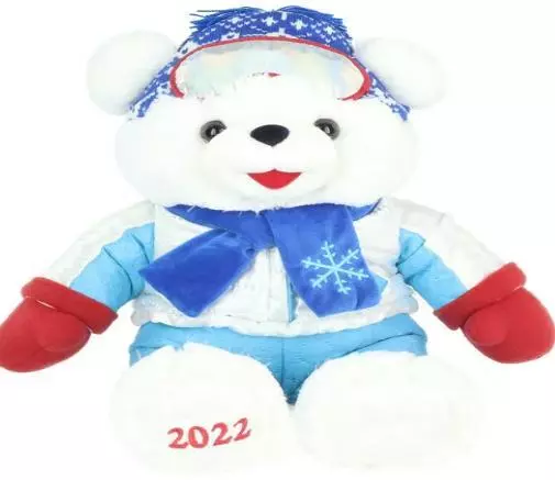 2022 WalMART CHRISTMAS Snowflake TEDDY BEAR White Boy 20" Blue Outfit Brand New