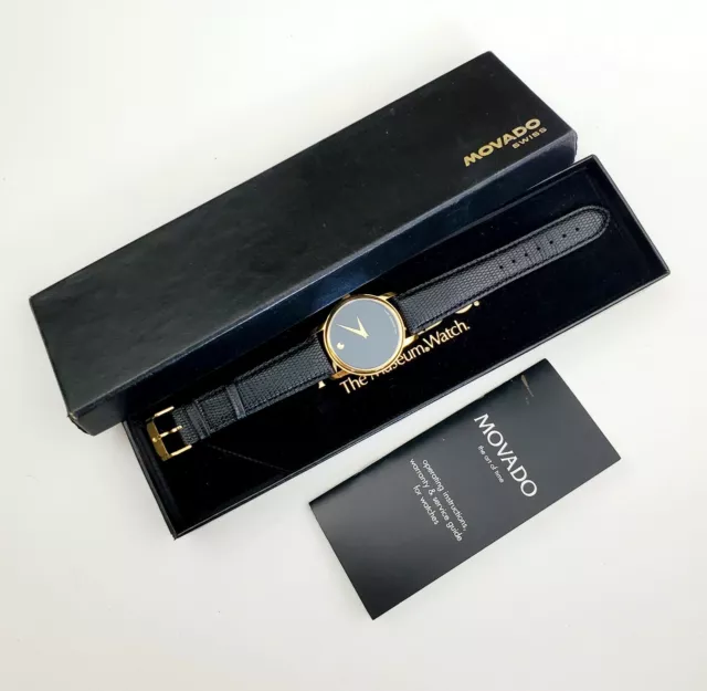 Men's AUTHENTIC SWISS Watch MOVADO "Museum" MO.01.1.34.6002 in BOX