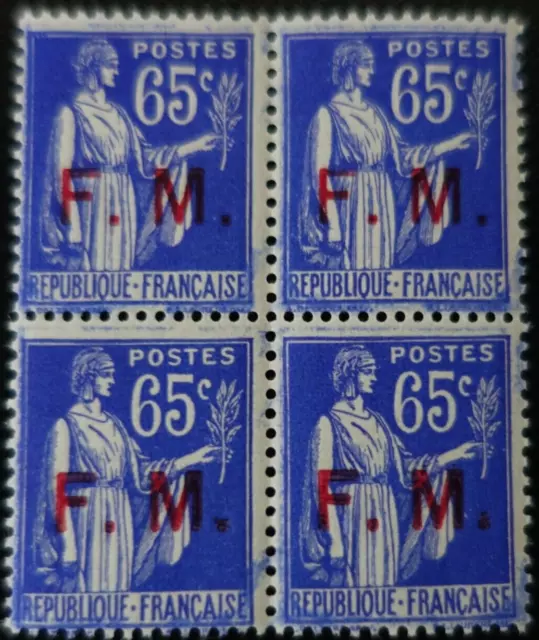 France Timbre De Franchise Militaire Fm N°8 Bloc De 4 Neuf ** Luxe Mnh