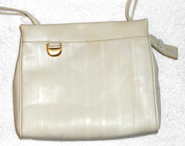 BIASIA Vintage sac à main cuir beige TBE
