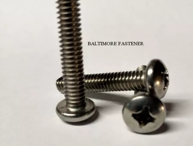 Pan Head Phillips Machine Screws Stainless Steel  #1/4-20 x 2-1/2" Qty-25