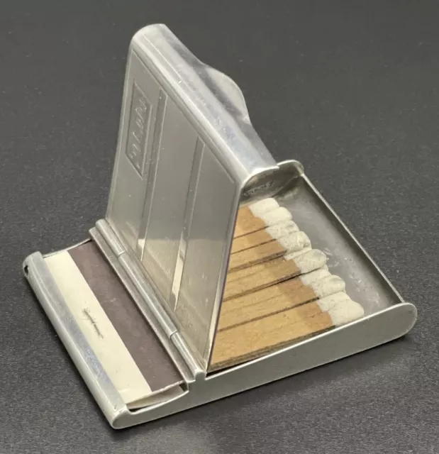 Unusual Sterling Silver Matchbook Safe Vesta American Art Deco Style