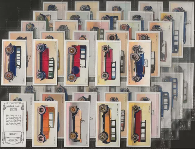 Utc (South Africa)-Full Set- Motor Cars 1928 (50 Cards) All Scanned