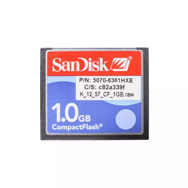 SanDisk 1GB 5070-6361HXE Sdcfj Compactflash Classe 4 Cf Carte Mémoire