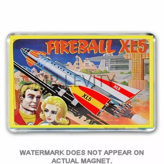 Retro Steve Zodiac Fireball Xl5 Tin Lunch Box Art Jumbo Fridge / Locker Magnet